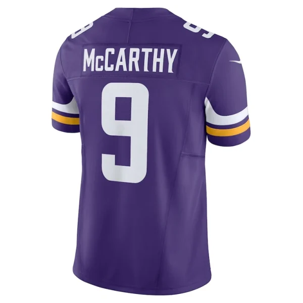 J.j. mccarthy minnesota vikings nike vapor f.u.s.e. limited jersey Purple L