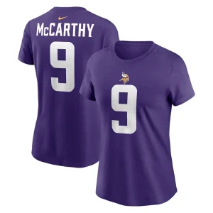 J.j. mccarthy minnesota vikings nike womens name number t shirt Purple