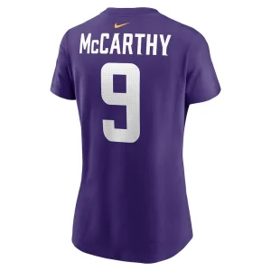 J.j. mccarthy minnesota vikings nike womens name number t shirt Purple L