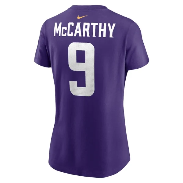J.j. mccarthy minnesota vikings nike womens name number t shirt Purple L