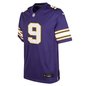 J.j. mccarthy minnesota vikings nike youth classic alternate player game jersey Purple Yth M