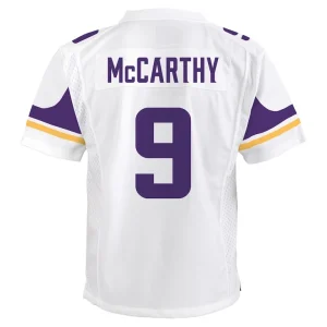 J.j. mccarthy minnesota vikings nike youth game jersey White Yth L