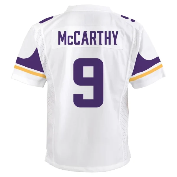 J.j. mccarthy minnesota vikings nike youth game jersey White Yth L