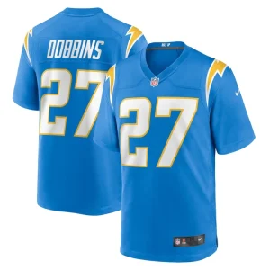 J.k. dobbins los angeles chargers nike team game jersey Powder blue