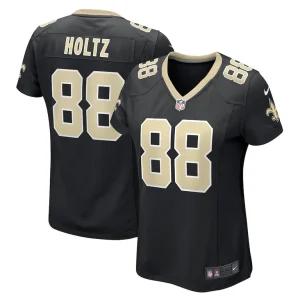 J.p. holtz new orleans saints nike womens game player jersey Black