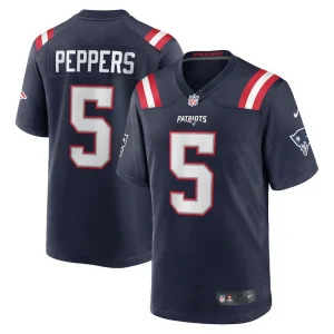 Jabrill peppers new england patriots nike game player jersey Navy
