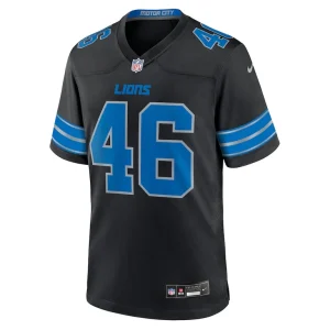 Jack campbell detroit lions nike 2nd alternate game jersey Black M