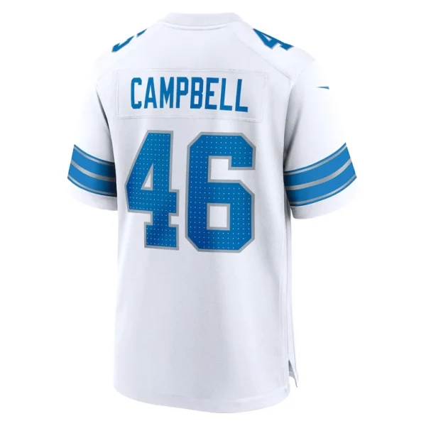 Jack campbell detroit lions nike white game jersey White L