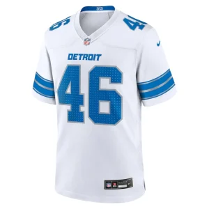 Jack campbell detroit lions nike white game jersey White M