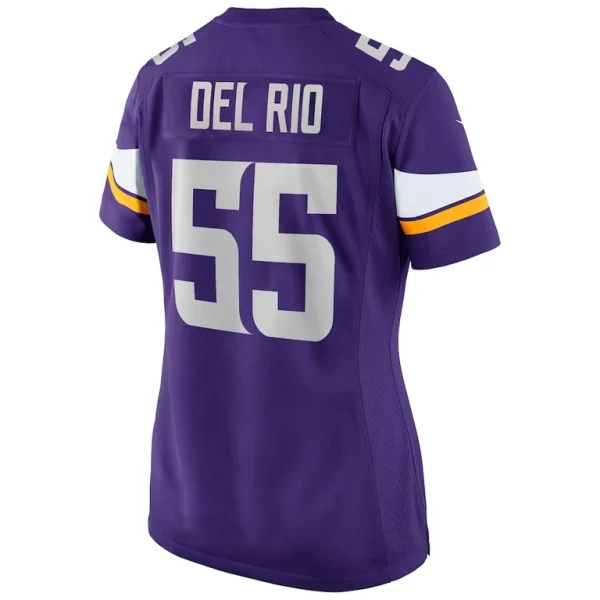 Jack del rio minnesota vikings nike womens game retired player jersey Purple L