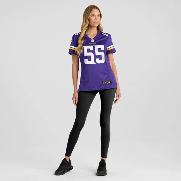 Jack del rio minnesota vikings nike womens game retired player jersey Purple XL