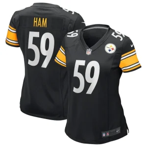 Jack ham pittsburgh steelers nike womens game retired player jersey Black