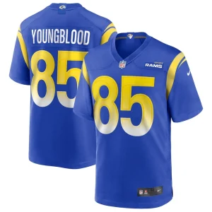 Jack youngblood los angeles rams nike game retired player jersey Royal