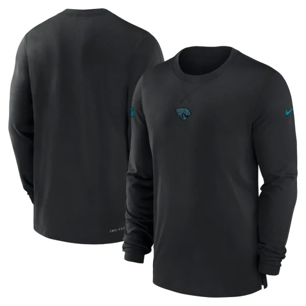 Jacksonville jaguars nike 2023 sideline performance long sleeve t shirt Black