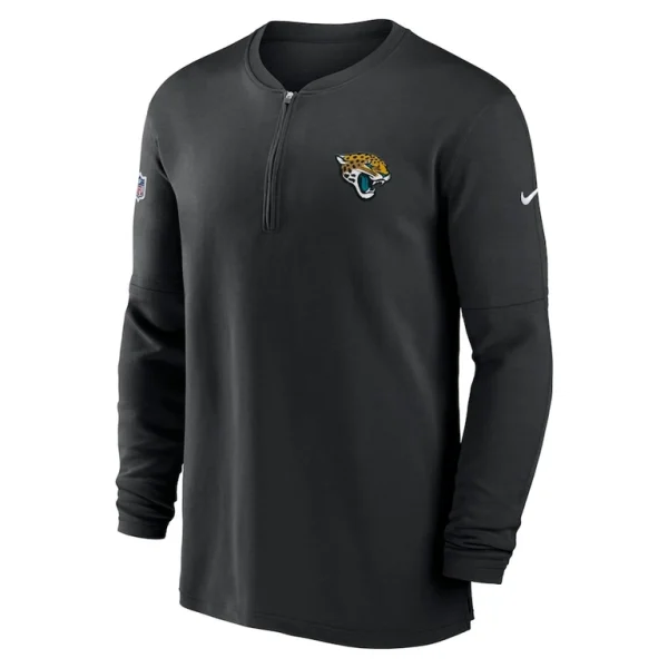 Jacksonville jaguars nike 2023 sideline performance long sleeve tri blend quarter zip top Black M