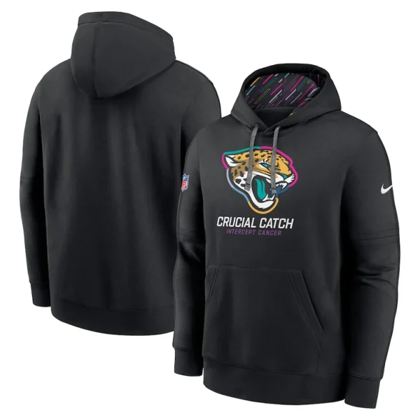 Jacksonville jaguars nike 2024 nfl crucial catch club pullover hoodie Black