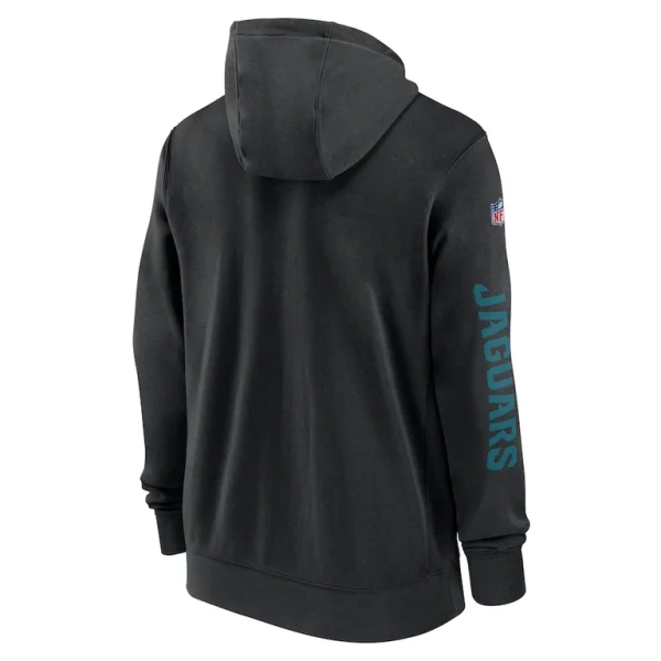 Jacksonville jaguars nike 2024 sideline club full zip hoodie Black L