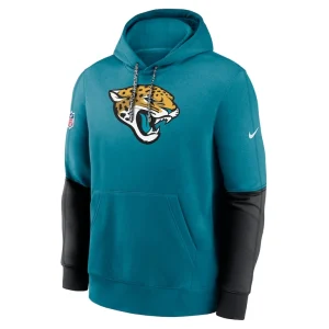 Jacksonville jaguars nike 2024 sideline club pullover hoodie Teal M