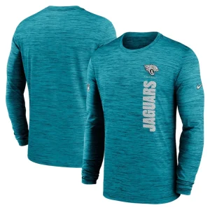 Jacksonville jaguars nike 2024 sideline velocity performance long sleeve t shirt Teal