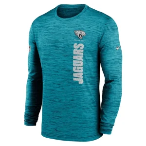 Jacksonville jaguars nike 2024 sideline velocity performance long sleeve t shirt Teal M