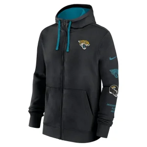 Jacksonville jaguars nike club full zip hoodie jacket Black M