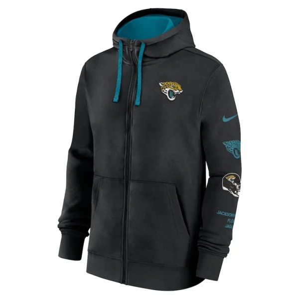 Jacksonville jaguars nike club full zip hoodie jacket Black M