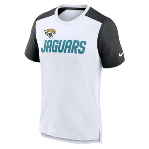 Jacksonville jaguars nike color block team name t shirt Whiteheathered black M