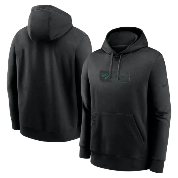 Jacksonville jaguars nike edge french terry club pullover hoodie Black