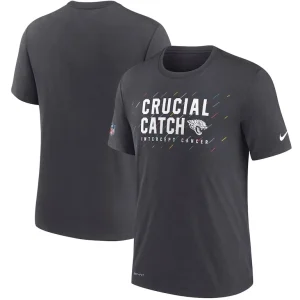 Jacksonville jaguars nike nfl crucial catch performance t shirt Charcoal