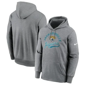 Jacksonville jaguars nike performance fleece pullover hoodie Heather gray