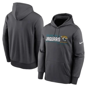Jacksonville jaguars nike prime logo name split pullover hoodie anthracite Multi