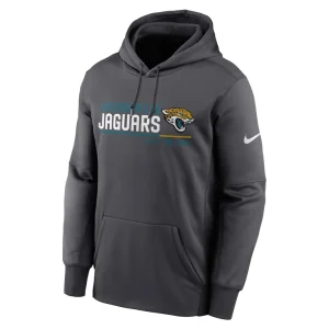 Jacksonville jaguars nike prime logo name split pullover hoodie anthracite Multi M