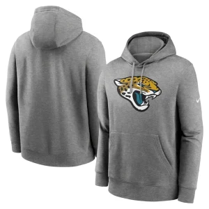 Jacksonville jaguars nike rewind club fleece pullover hoodie Heathered gray