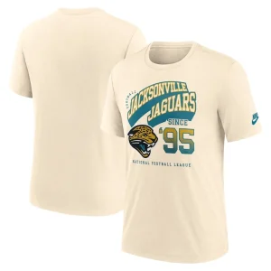 Jacksonville jaguars nike rewind tri blend t shirt natural Multi