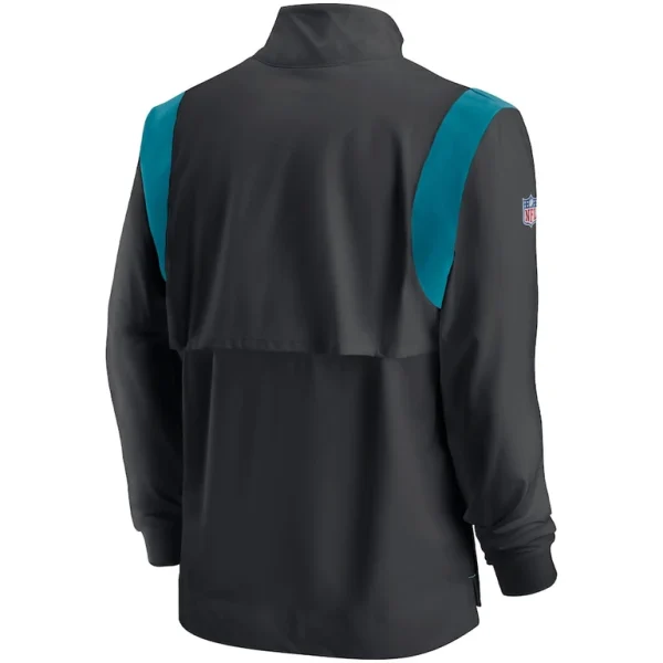 Jacksonville jaguars nike sideline coach chevron lockup quarter zip long sleeve top Black L