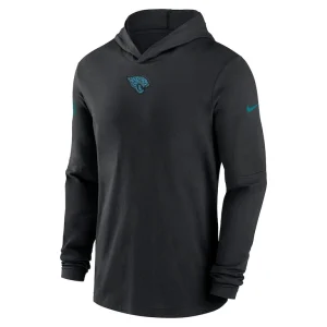 Jacksonville jaguars nike sideline performance long sleeve hoodie t shirt Black M