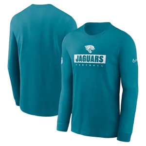 Jacksonville jaguars nike sideline performance long sleeve t shirt Teal