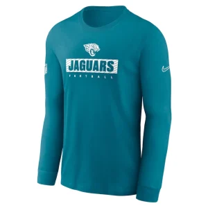 Jacksonville jaguars nike sideline performance long sleeve t shirt Teal M