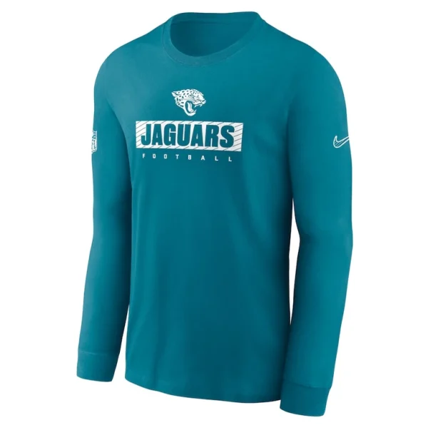 Jacksonville jaguars nike sideline performance long sleeve t shirt Teal M