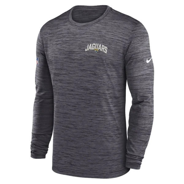 Jacksonville jaguars nike sideline velocity athletic stack performance long sleeve t shirt Charcoal M