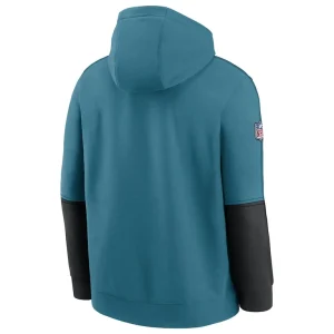 Jacksonville jaguars nike throwback alternate logo team issue club pullover hoodie Teal L