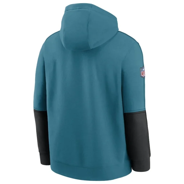 Jacksonville jaguars nike throwback alternate logo team issue club pullover hoodie Teal L