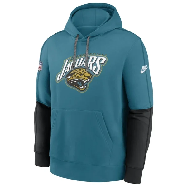 Jacksonville jaguars nike throwback alternate logo team issue club pullover hoodie Teal M