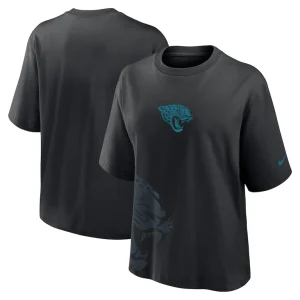 Jacksonville jaguars nike womens boxy t shirt Black