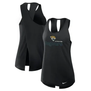 Jacksonville jaguars nike womens crossback performance tank top Black