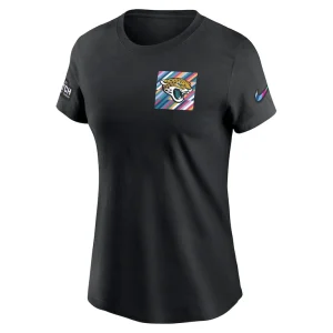 Jacksonville jaguars nike womens crucial catch sideline tri blend t shirt Black S