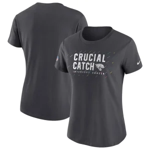 Jacksonville jaguars nike womens nfl crucial catch performance t shirt anthracite Multi