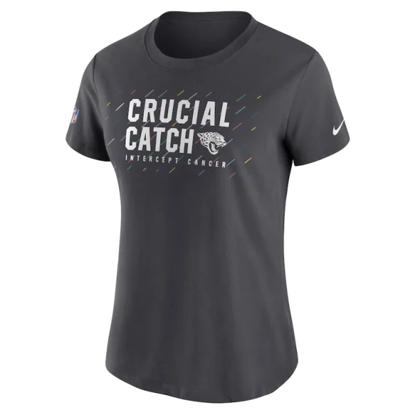 Jacksonville jaguars nike womens nfl crucial catch performance t shirt anthracite Multi S
