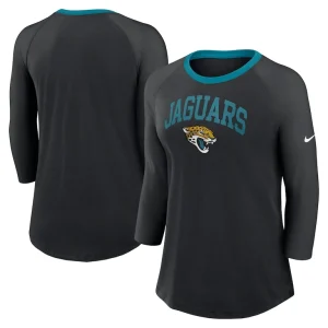 Jacksonville jaguars nike womens raglan 34 sleeve t shirt Black