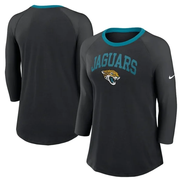 Jacksonville jaguars nike womens raglan 34 sleeve t shirt Black